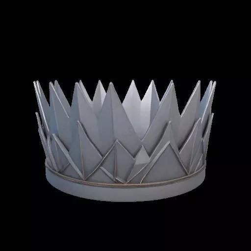 Origami Queen or king Crown 3D print model_22