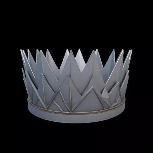 Origami Queen or king Crown 3D print model_26