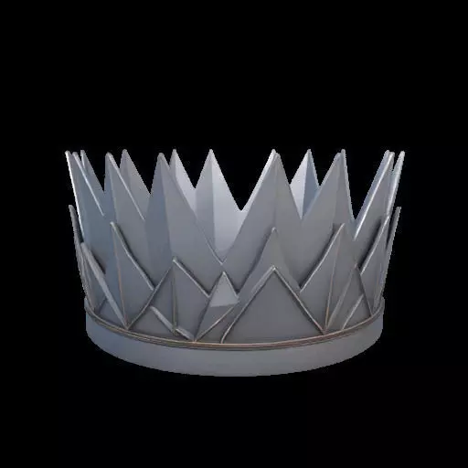 Origami Queen or king Crown 3D print model_21