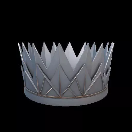 Origami Queen or king Crown 3D print model_16