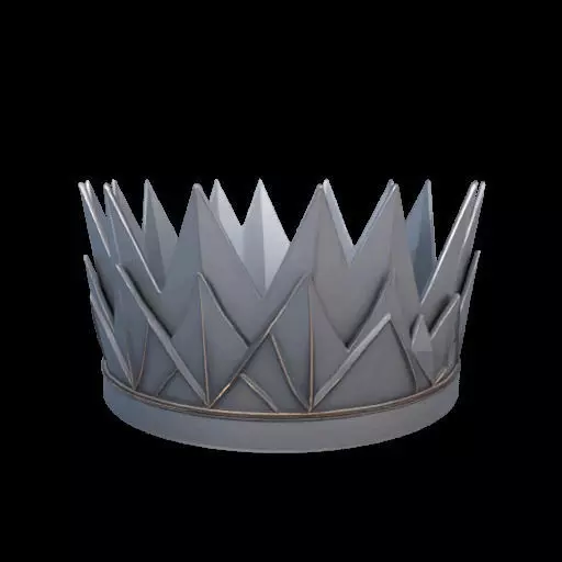 Origami Queen or king Crown 3D print model_27