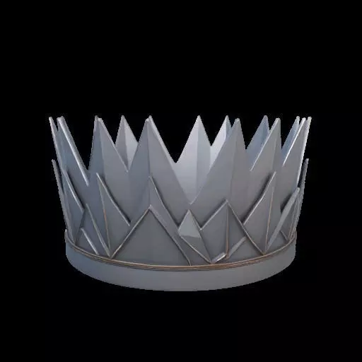 Origami Queen or king Crown 3D print model_11