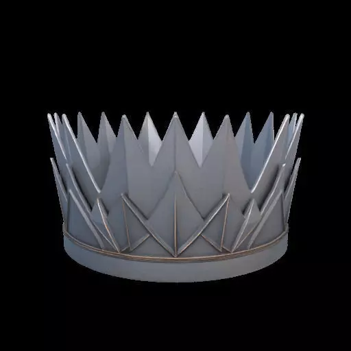 Origami Queen or king Crown 3D print model_8