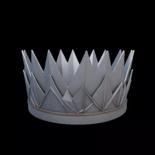Origami Queen or king Crown 3D print model_10