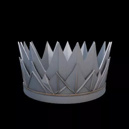 Origami Queen or king Crown 3D print model_9