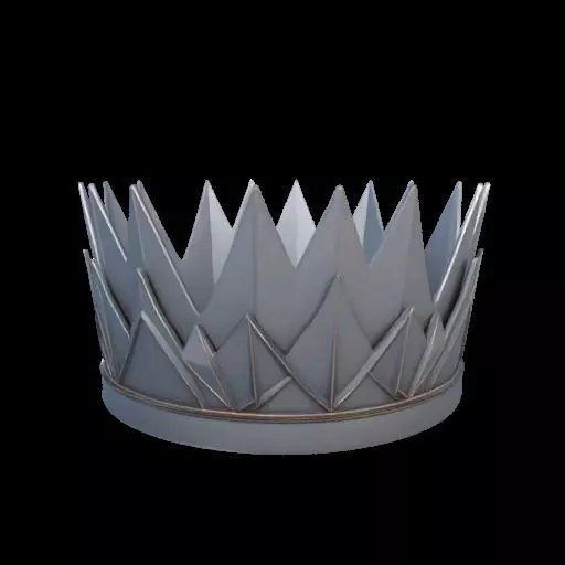 Origami Queen or king Crown 3D print model_2
