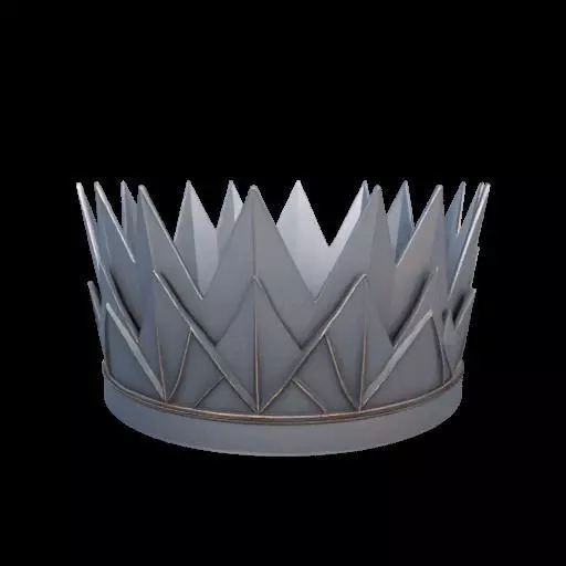 Origami Queen or king Crown 3D print model_28