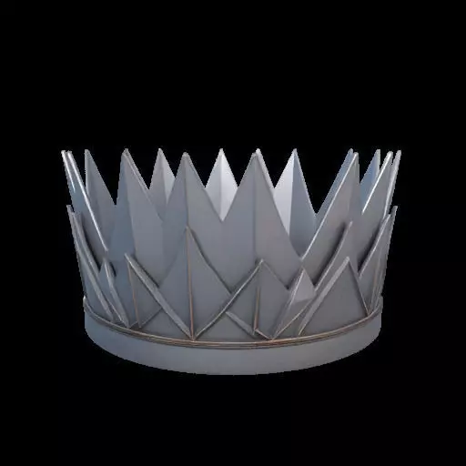Origami Queen or king Crown 3D print model_23