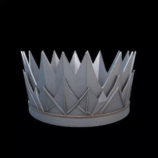 Origami Queen or king Crown 3D print model_7