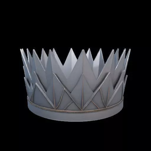 Origami Queen or king Crown 3D print model_29