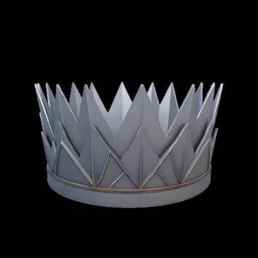 Origami Queen or king Crown 3D print model_17