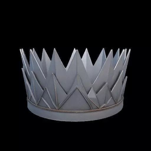 Origami Queen or king Crown 3D print model_25