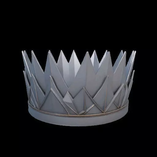 Origami Queen or king Crown 3D print model_13