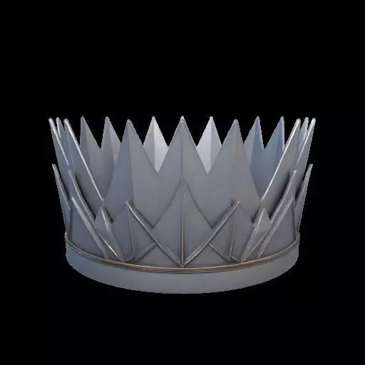 Origami Queen or king Crown 3D print model_1