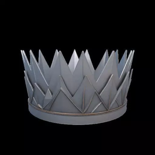 Origami Queen or king Crown 3D print model_3