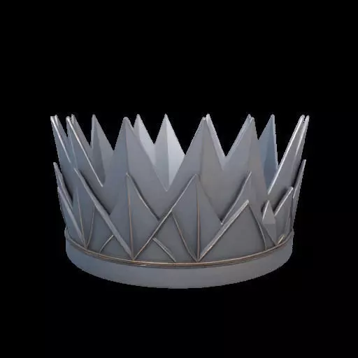 Origami Queen or king Crown 3D print model_15