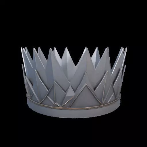 Origami Queen or king Crown 3D print model_5