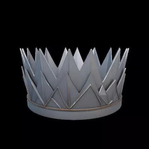 Origami Queen or king Crown 3D print model_14