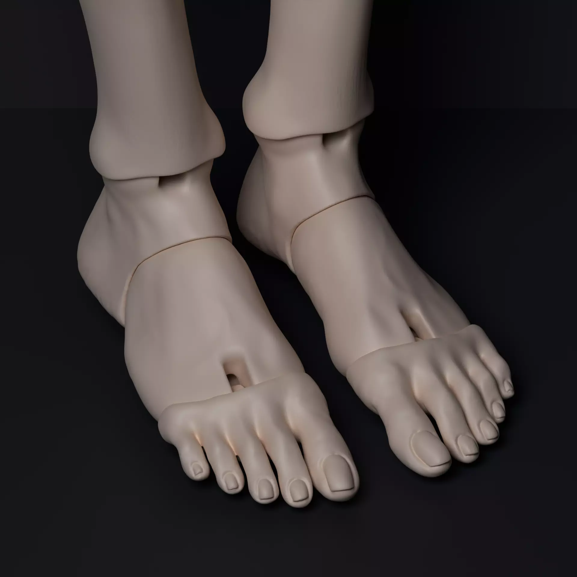 Realistic 3D model NM of a ball-jointed BJD doll with anatomy 3D model_5