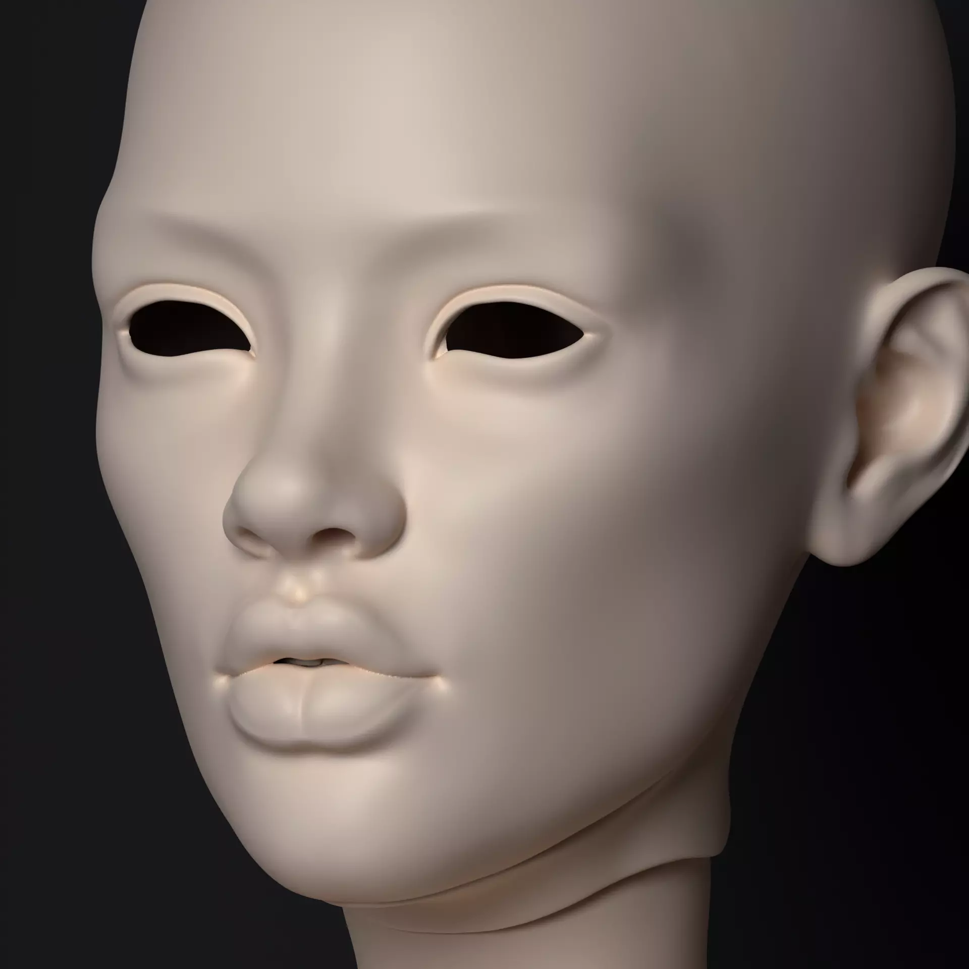 Realistic 3D model NM of a ball-jointed BJD doll with anatomy 3D model_6