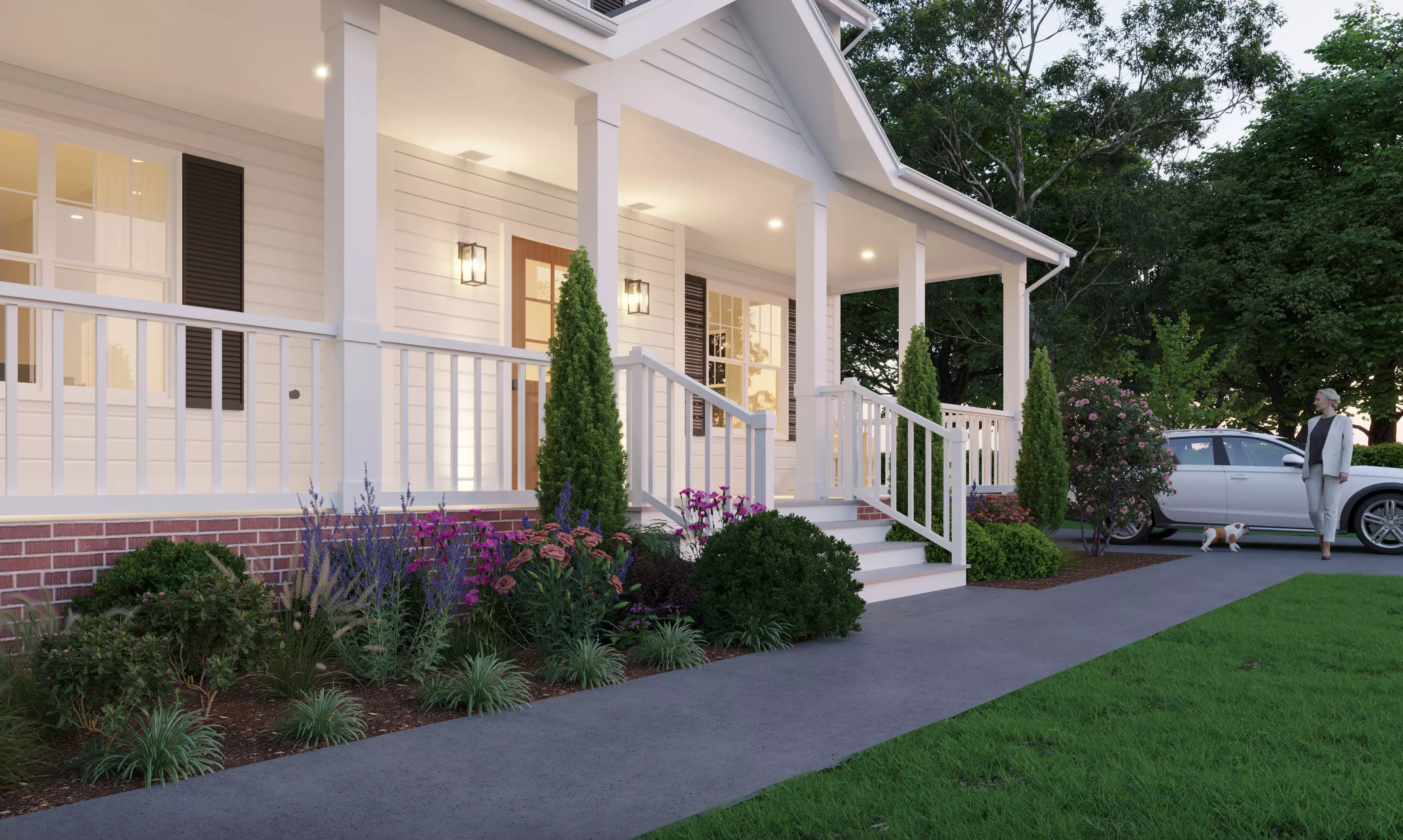 Realistic 3D Exterior Scene for Visualization and Rendering 3D model_2