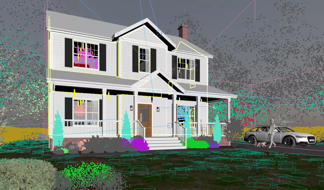 Realistic 3D Exterior Scene for Visualization and Rendering 3D model_3