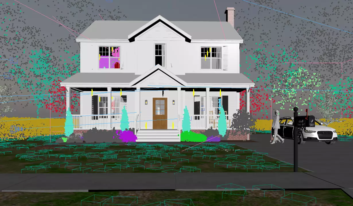 Realistic 3D Exterior Scene for Visualization and Rendering 3D model_5