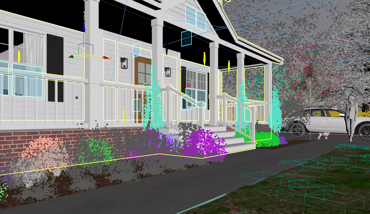 Realistic 3D Exterior Scene for Visualization and Rendering 3D model_4