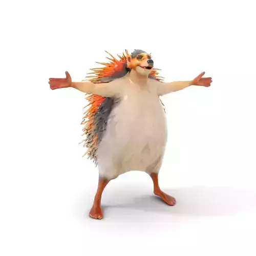 Cheerful Hedgehog Character model pack Low-poly 3D model