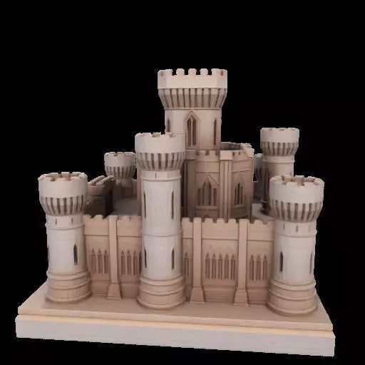 Architectural Medieval Castle Model 3D print model_16