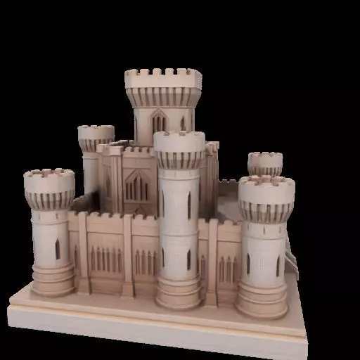 Architectural Medieval Castle Model 3D print model_7