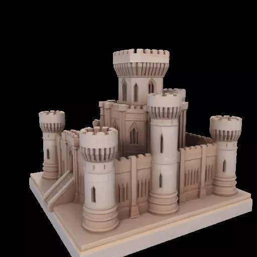 Architectural Medieval Castle Model 3D print model_19