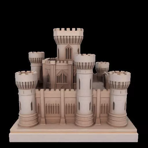 Architectural Medieval Castle Model 3D print model_8