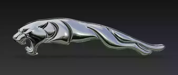 Jaguar Car Logo 3D Model