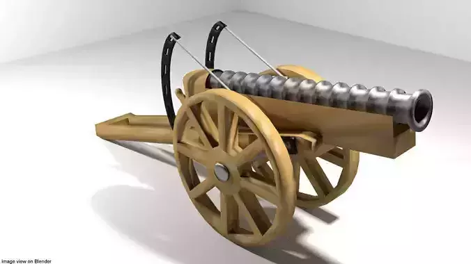 Cannon - Malaka Meriam 3D model