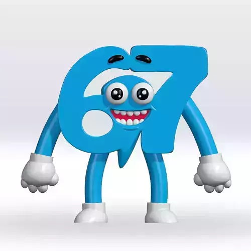 67 steal a brainrot STL 3D Model 3mf Multicolor Fanart