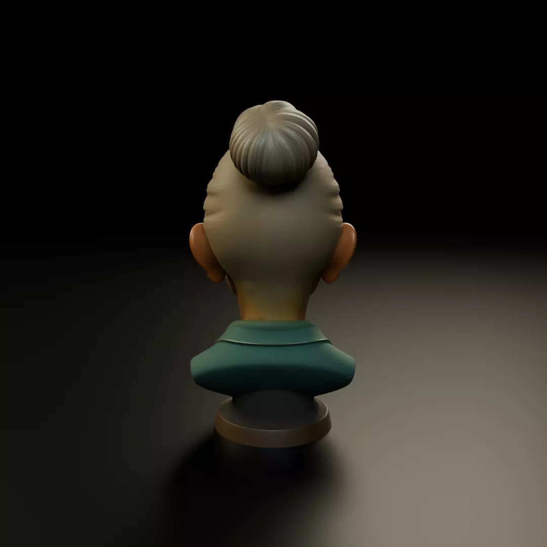 bust of old woman 3D print model_6