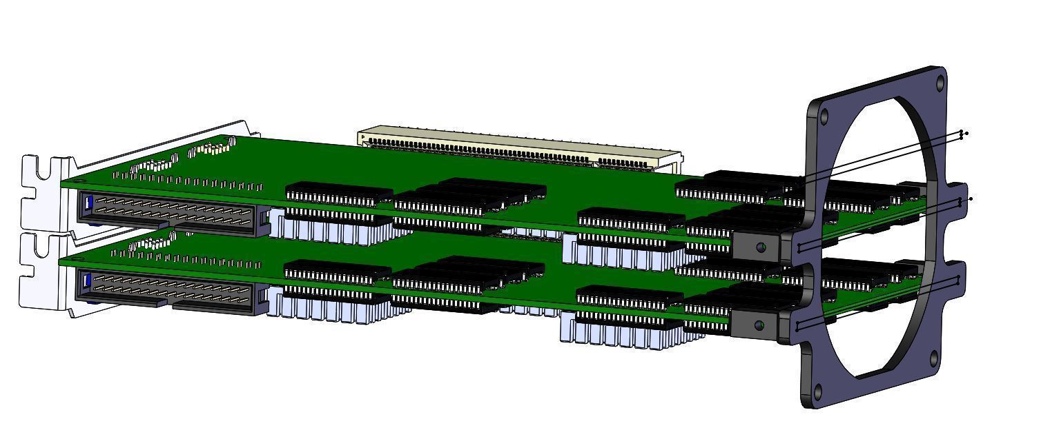 3Dfx Voodoo 2 SLI graphics card fan mounting MKII 3D print model_1