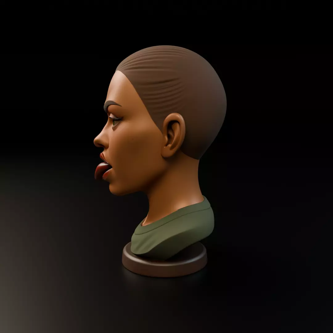 bust of old woman 3D print model_4