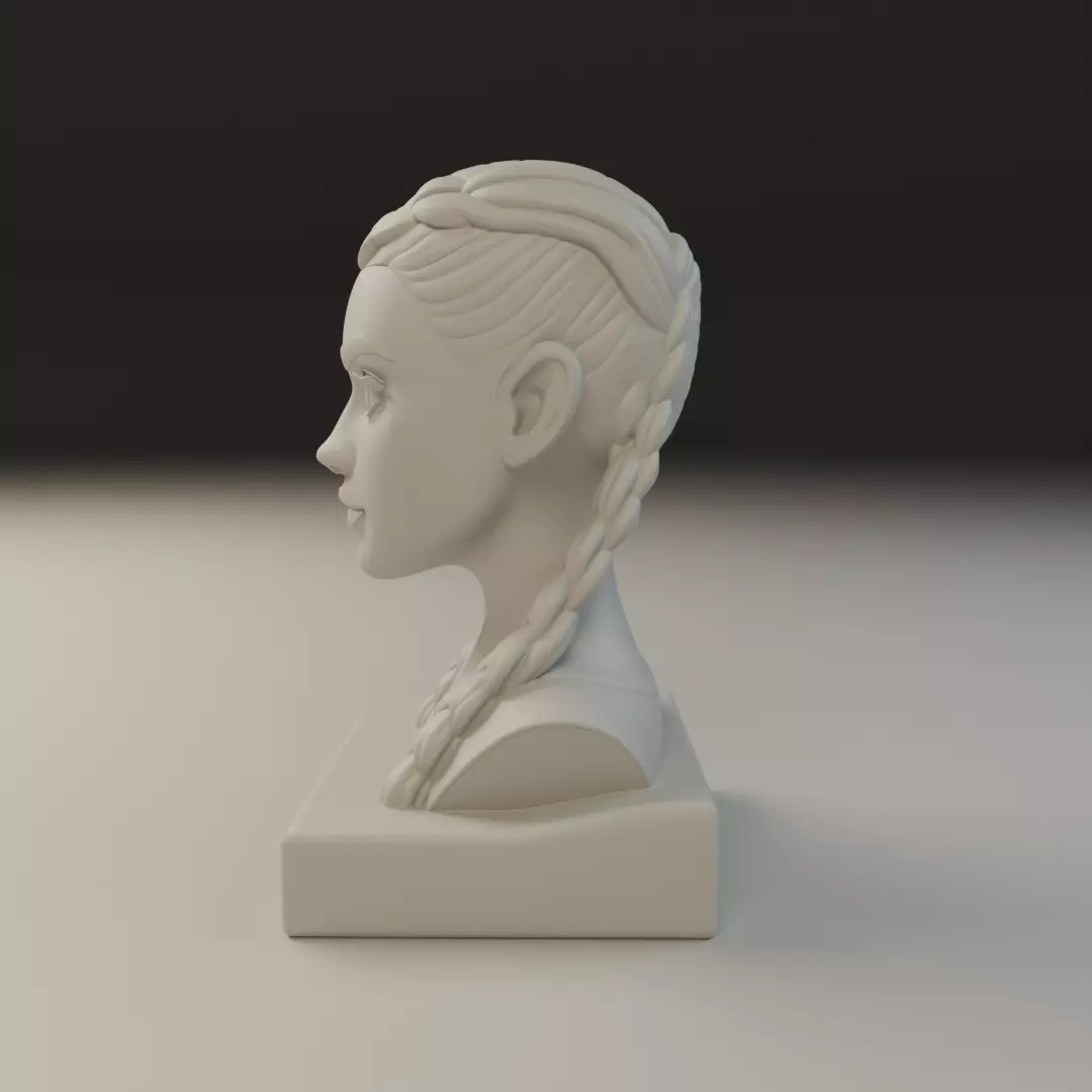 bust of woman 3D print model_3