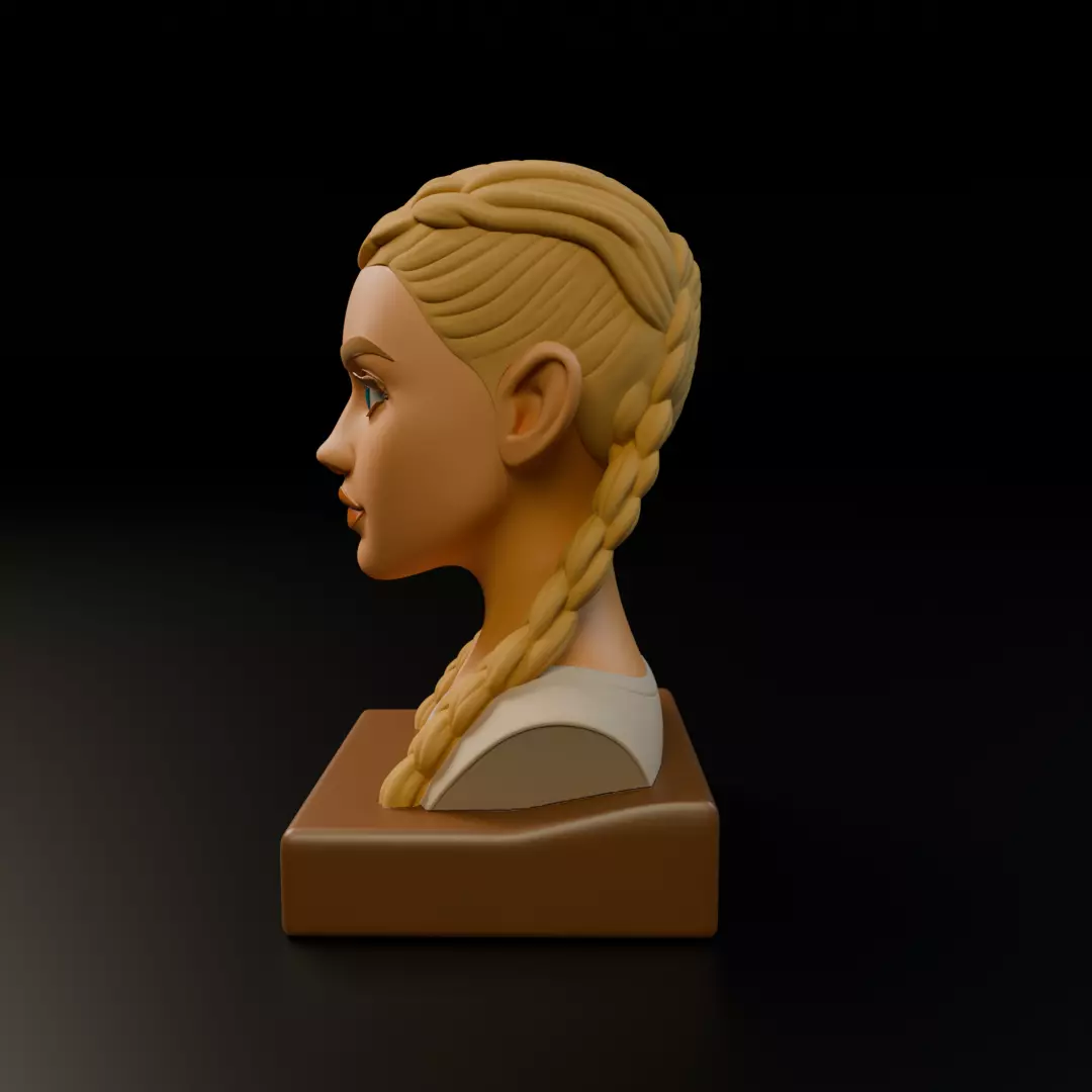 bust of woman 3D print model_4
