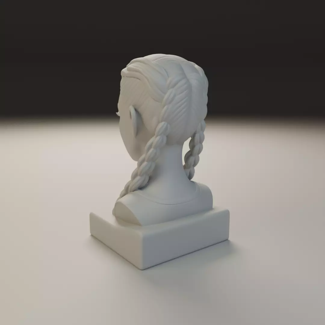 bust of woman 3D print model_7