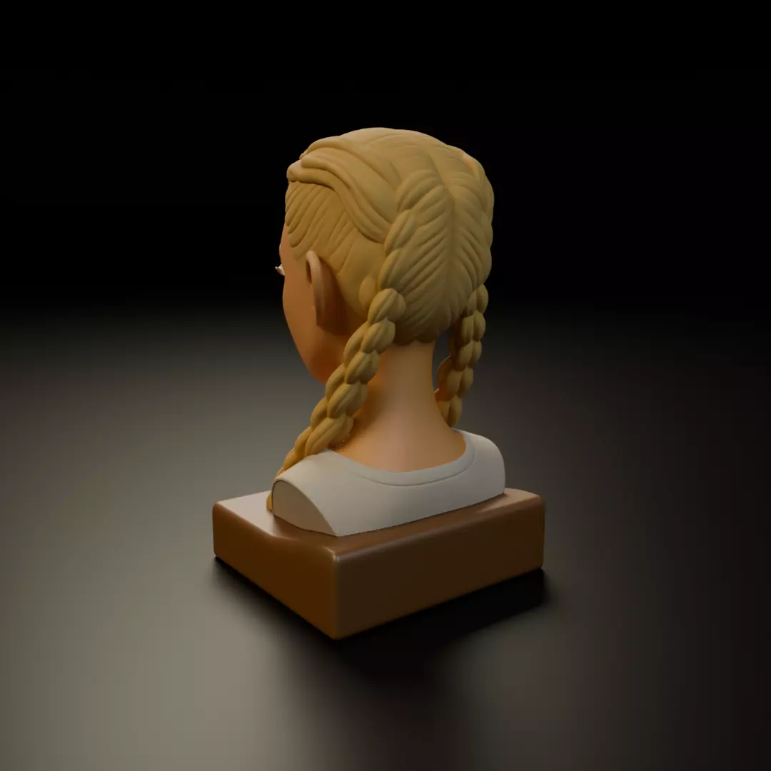 bust of woman 3D print model_8