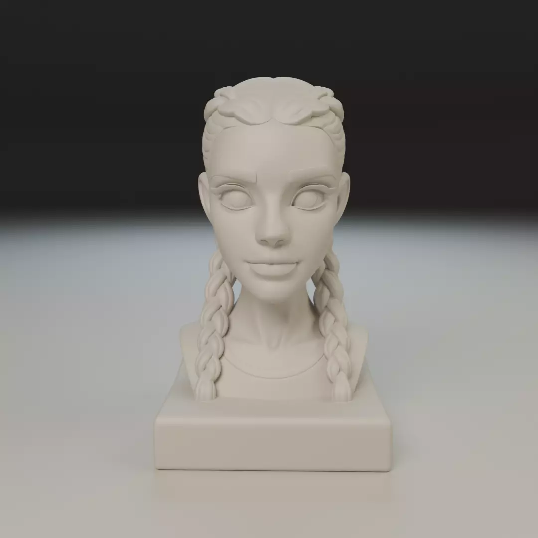bust of woman 3D print model_15