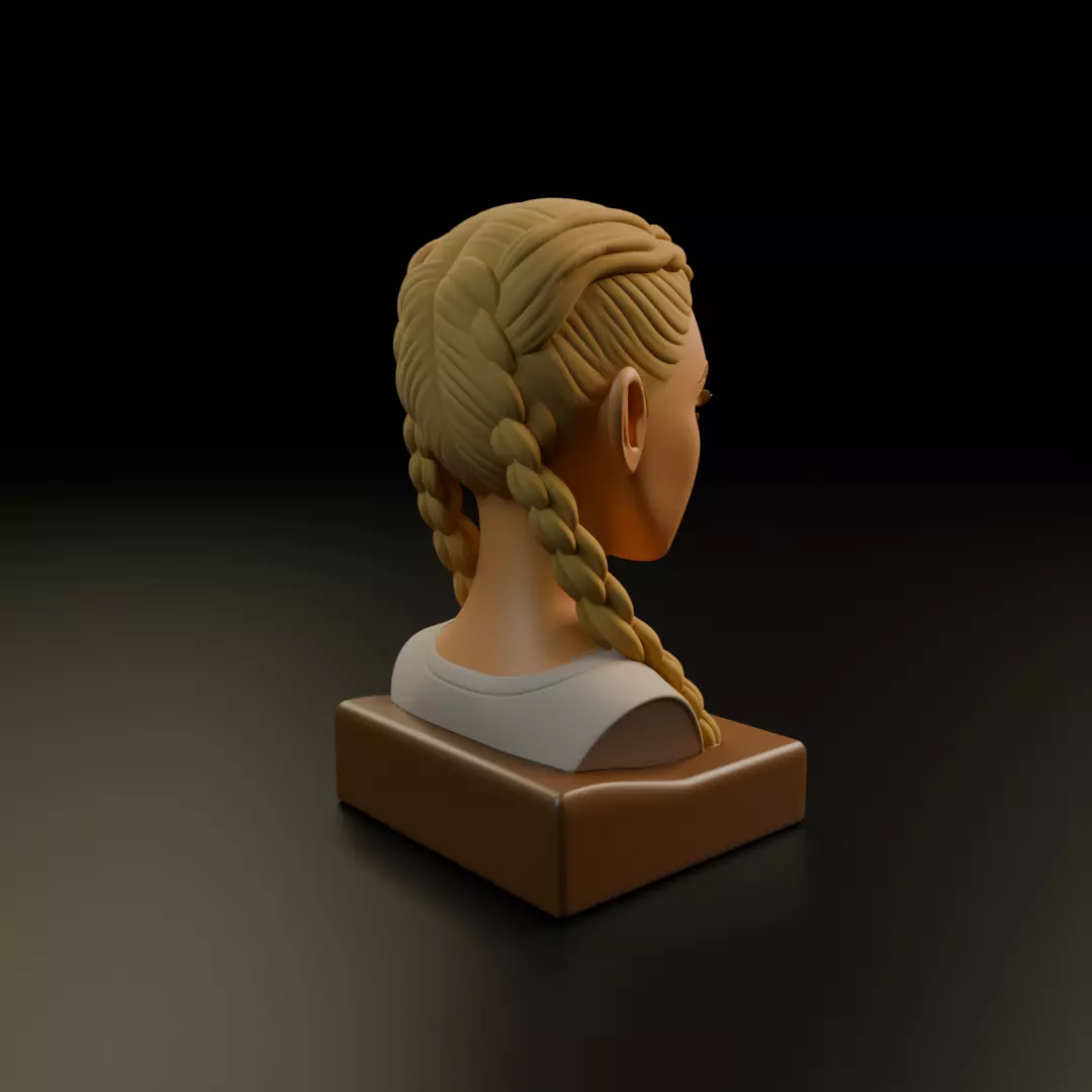 bust of woman 3D print model_14
