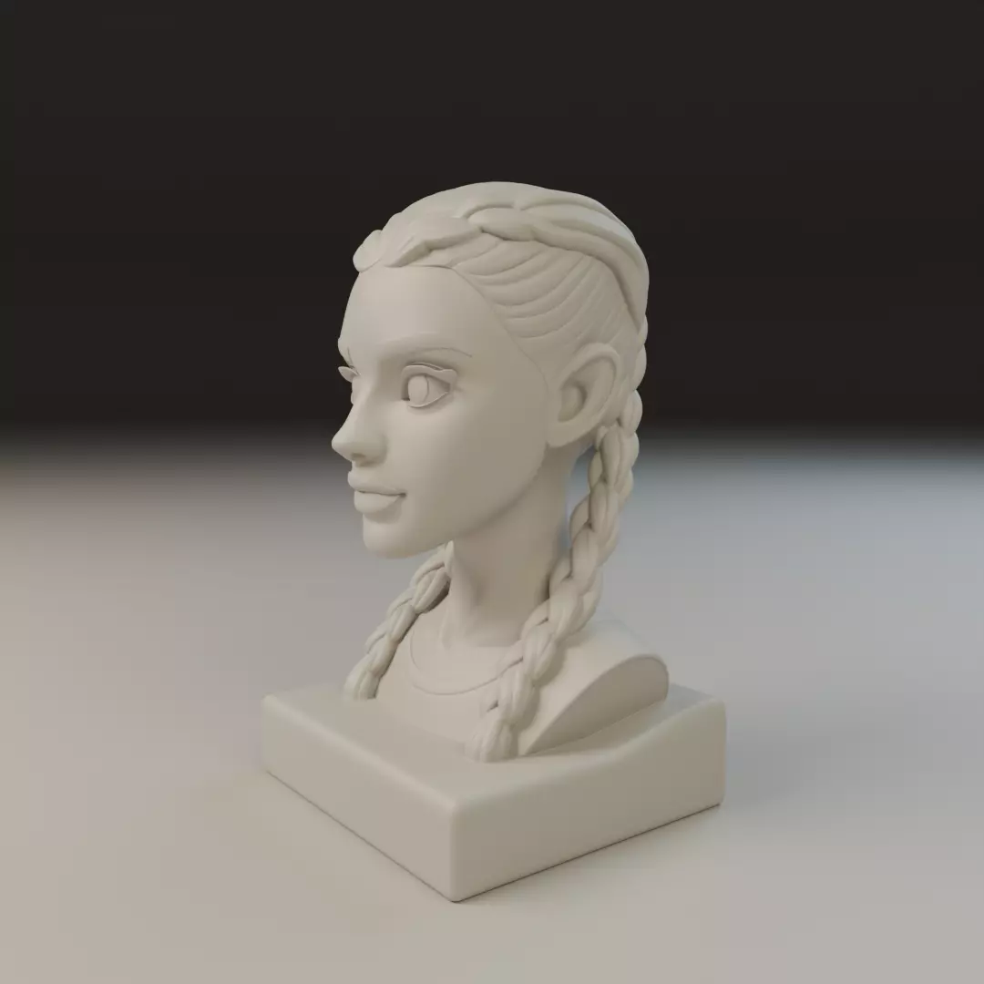 bust of woman 3D print model_9