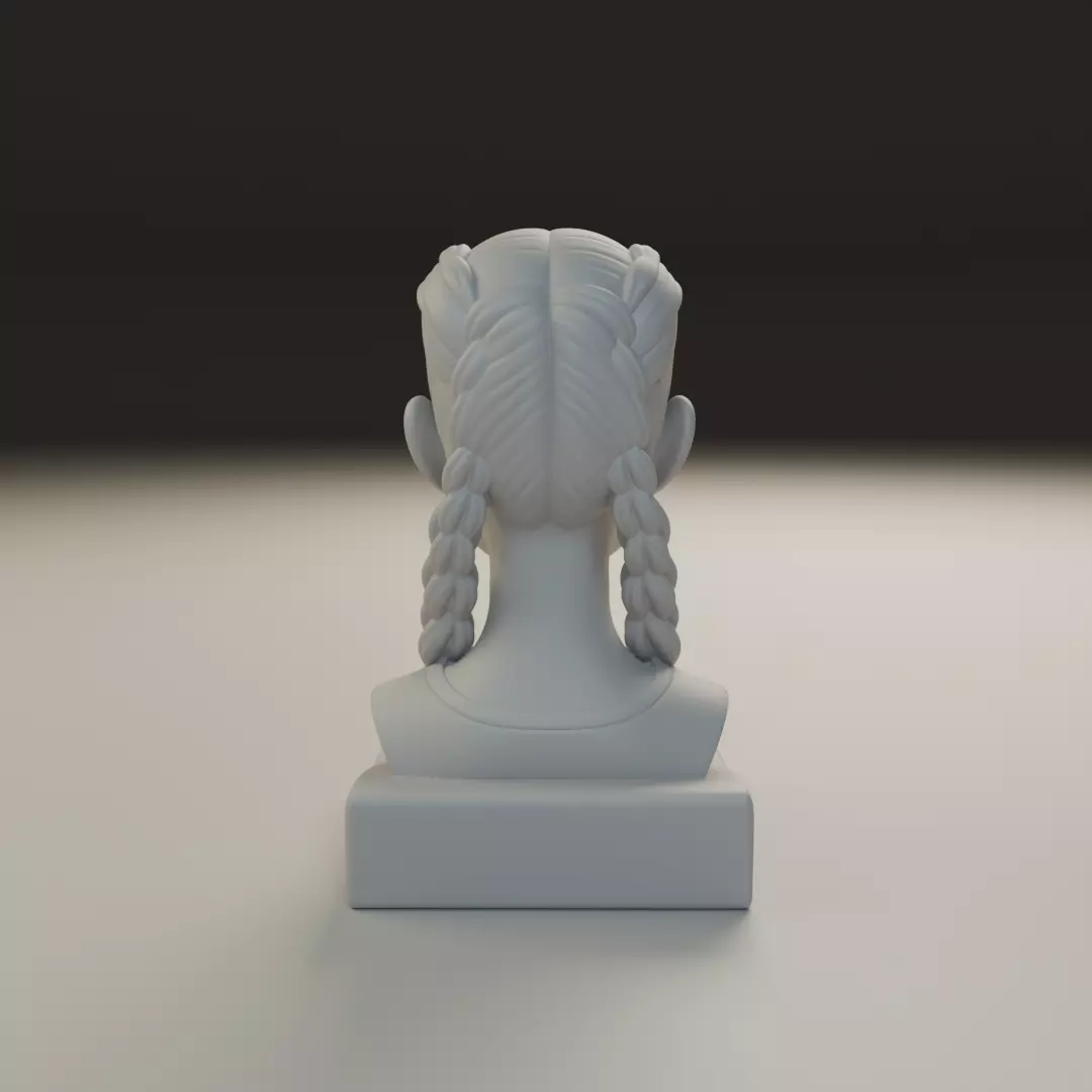 bust of woman 3D print model_5