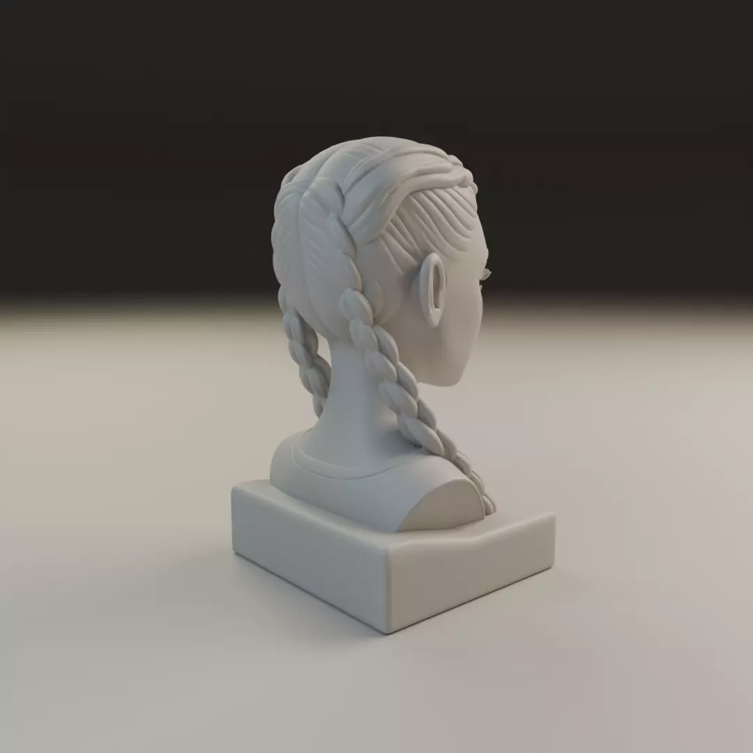 bust of woman 3D print model_13