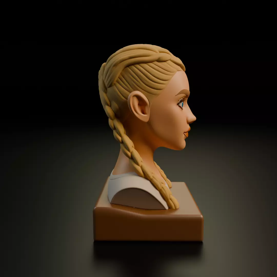 bust of woman 3D print model_2