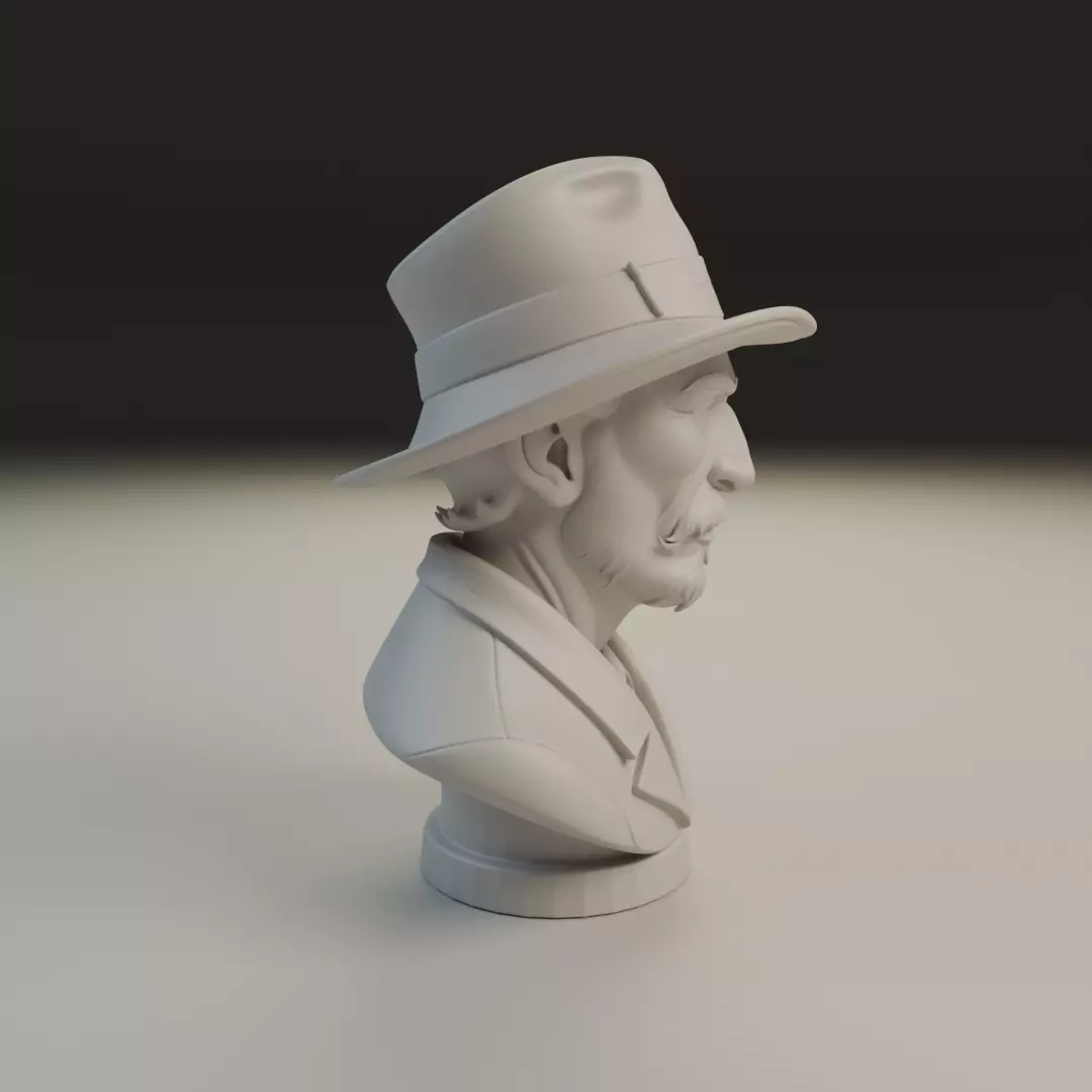 Bust Vincent van Gogh 3D print model_1